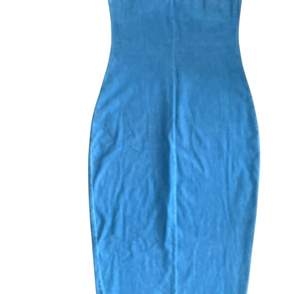 Susana Monaco Strapless Blue Denim Midi Dress - Picture 5 of 7